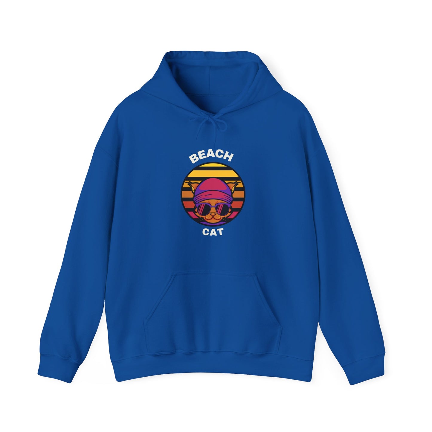 Unisex Heavy Blend™ Hooded Sweatshirt| Beach cat
