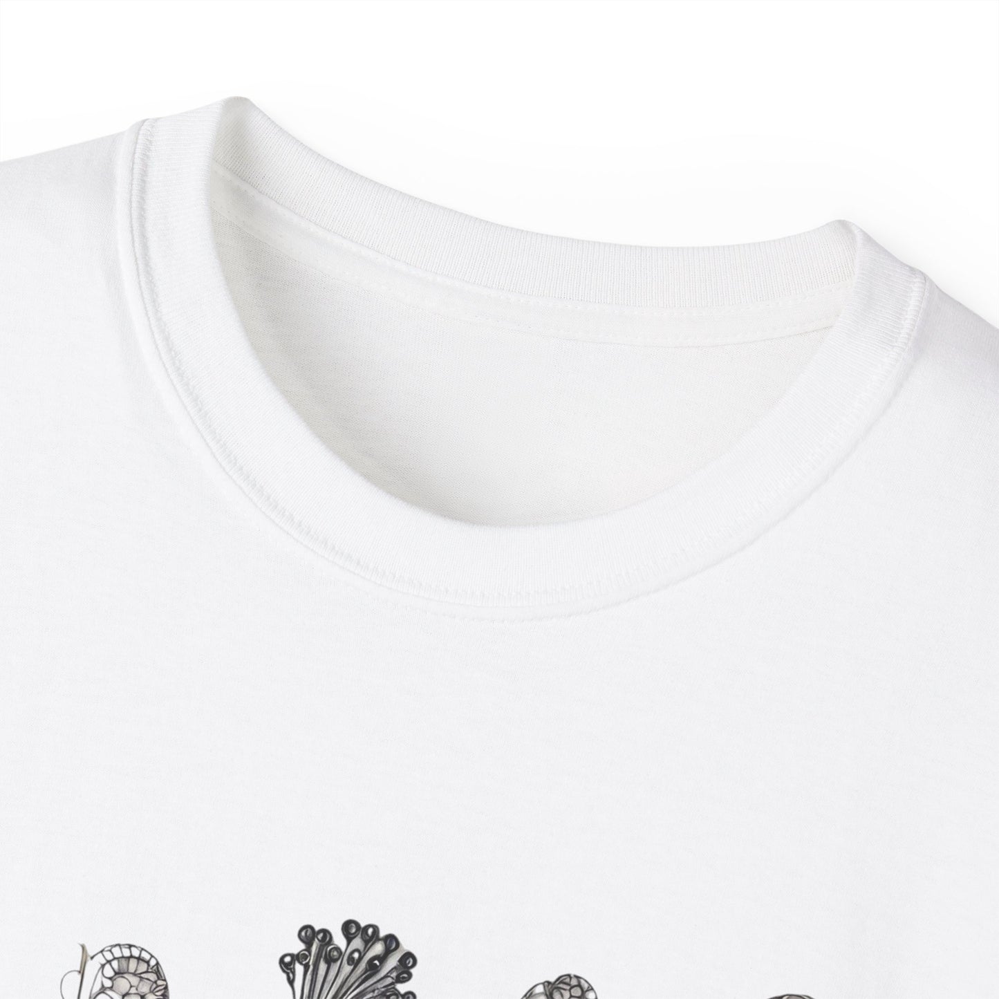 Unisex Cotton Tee| Peacock| Art| Front print| Zentangle art