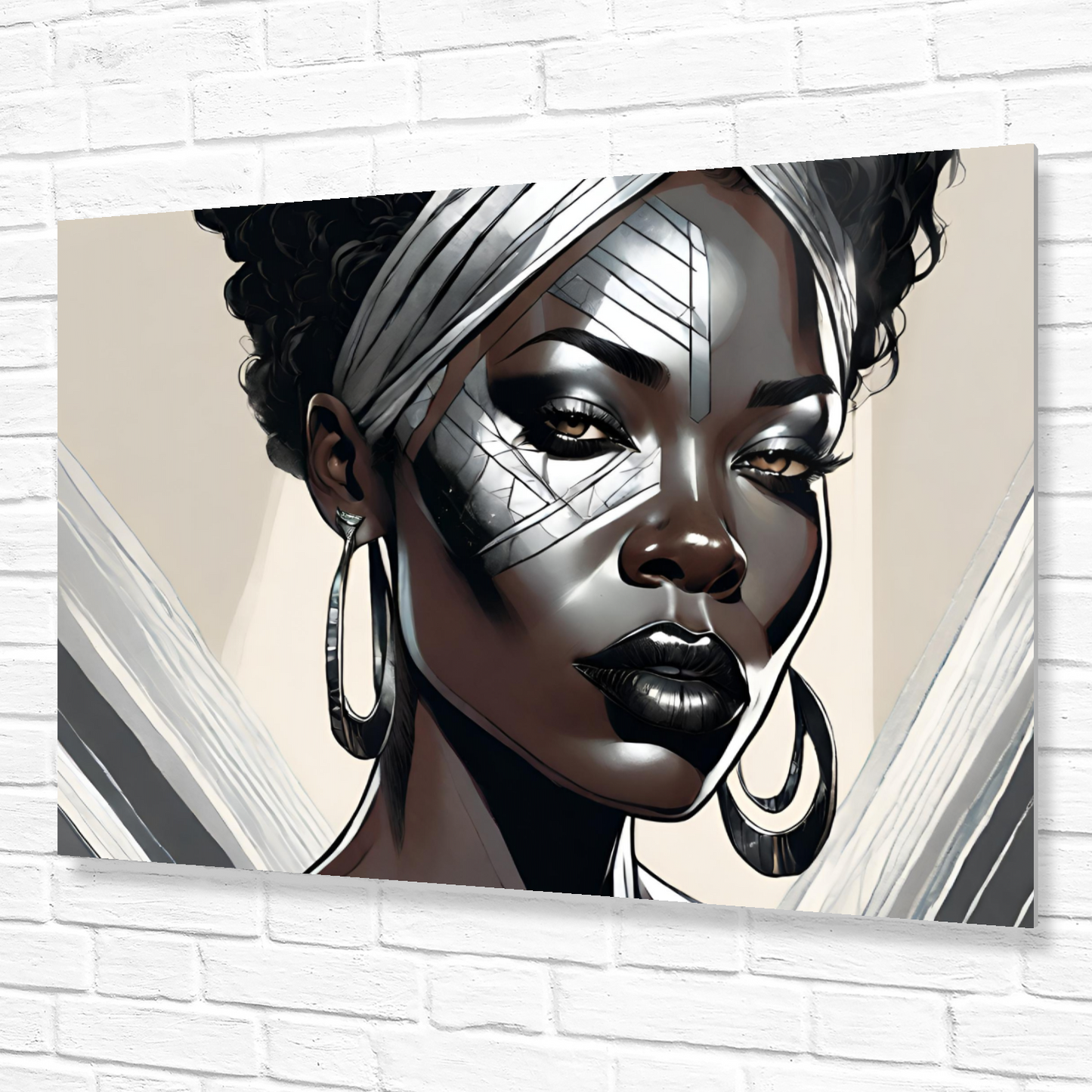 Metal Wall Art| Dela|  Girl face-Original abstract print 750x560 mm