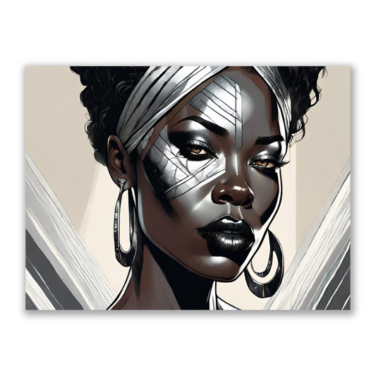 Metal Wall Art| Dela|  Girl face-Original abstract print 750x560 mm