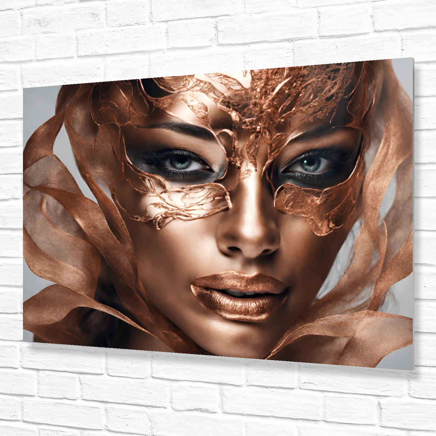 Metal Wall Art-Copper Mask-Original abstract print